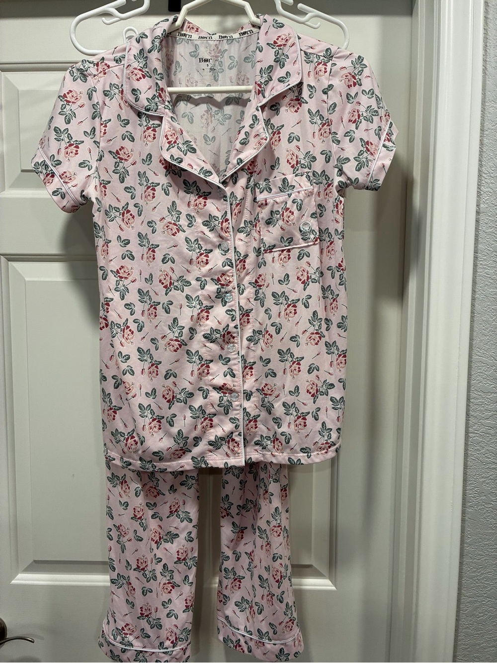 Born Pink Floral Short-Sleeve Pajama Set